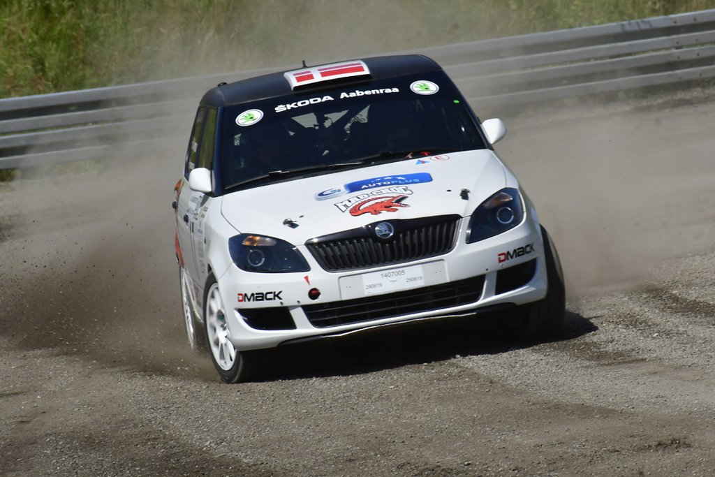 Nyman og Kammersgaard lagde forsigtigt ud ved den første gennemkørsel på rallycrossbanen
(Foto: MD/specialpress@gmail.com)